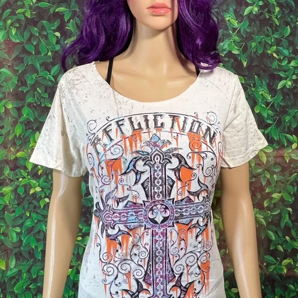 Affliction Women’s T-Shirt - Picture 1 of 12